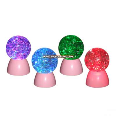 5.5" LED color change rotating  glitter water ball light