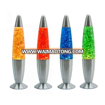 13 INCH ROCKET GROOVY GLITTER DECORATION LAMP