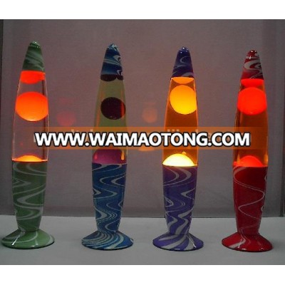 13"clear water mix colorful metal motion lamp